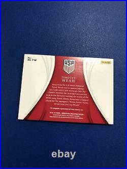 2018-19 Immaculate Collection Ball Swatch Auto RC Timothy Weah 5/25 USA Lille