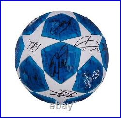 2018-19 Manchester City Team Signed UEFA Champions League Match Soccer Ball