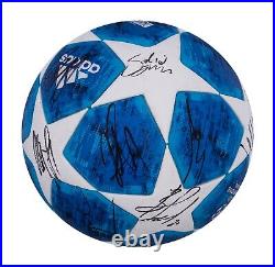 2018-19 Manchester City Team Signed UEFA Champions League Match Soccer Ball