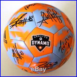 2018 Houston Dynamo Team Signed Soccer Ball WithCOA Orange MLS Exact Proof