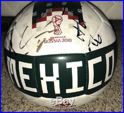 2018 México Soccer Team Signed Ball World Cup Chicharito Ochoa Chucky +3 Proof