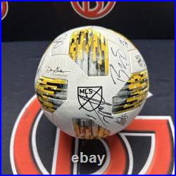2018 New York City FC Team Signed Game Used MLS Adidas Soccer Ball JSA Fanatics