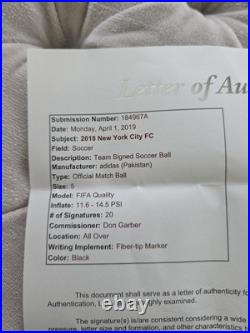 2018 New York City FC Team Signed Game Used MLS Adidas Soccer Ball JSA Fanatics 2018 New York City FC Team Signed Game Used MLS Adidas Soccer Ball JSA Fanatics