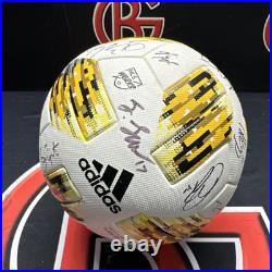 2018 New York City FC Team Signed Game Used MLS Adidas Soccer Ball JSA Fanatics