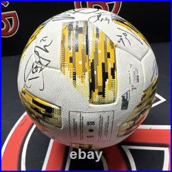 2018 New York City FC Team Signed Game Used MLS Adidas Soccer Ball JSA Fanatics