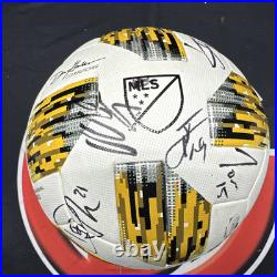 2018 New York City FC Team Signed Game Used MLS Adidas Soccer Ball JSA Fanatics