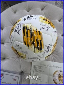 2018 New York City FC Team Signed Game Used MLS Adidas Soccer Ball JSA Fanatics 2018 New York City FC Team Signed Game Used MLS Adidas Soccer Ball JSA Fanatics