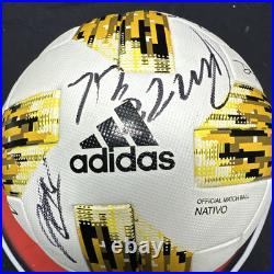 2018 New York City FC Team Signed Game Used MLS Adidas Soccer Ball JSA Fanatics