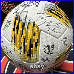 2018 New York City FC Team Signed Game Used MLS Adidas Soccer Ball JSA Fanatics