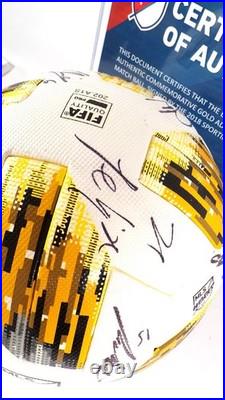 2018 Sporting Kansas City Kick Cancer Team Signed Match-Used Soccer Ball COA 2018 Sporting Kansas City Kick Cancer Team Signed Match-Used Soccer Ball COA