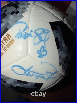 2018 World Cup Soccer Ball Signed By E. Dzeko And Others