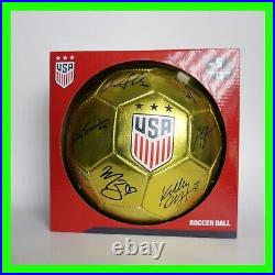 2019 USWNT WOMEN NATIONAL WORLD CUP TEAM SIGNED GOLD SOCCER BALL 22 Autographs