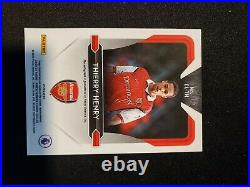 2020-21 Panini Prizm Epl Thierry Henry Blue Shimmer Legends Auto Fotl Arsenal