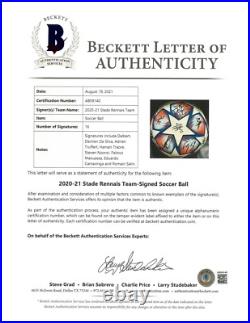 2020-21 Stade Rennais Team Signed UEFA Champions League Match Soccer Ball