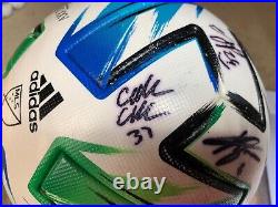 2020 New York Red Bulls signed match used soccer ball signed Caden Clark +20 MLS