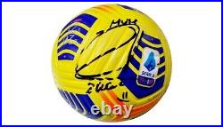 2021 Match Used Cagliari Milan Serie A Nike Soccer Ball Signed By IIbrahimovic