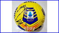 2021 Match Used Cagliari Milan Serie A Nike Soccer Ball Signed By IIbrahimovic