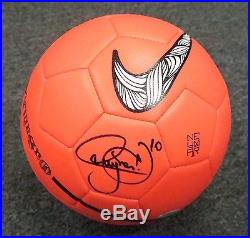 202214 Neymar Signed Full Size NIKE Orange Soccer Ball Autograph PSA/DNA COA
