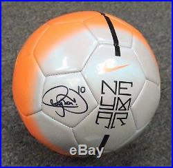 202215 Neymar Signed Full Size NIKE Orange Silver Soccer Ball AUTO PSA/DNA COA
