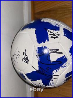 2022-2023 Everton Fc Squad Team Signed Autographed Soccer Ball Proof Coa Lampard