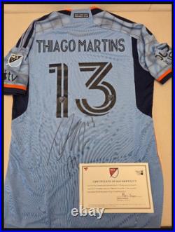 2023 Season New York City FC Signed Match Game Used THIAGO MARTINS Jersey WithAUTO