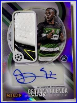 2024-25 Topps Merlin UEFA Geovany Quenda RC Auto Official Match Ball Refractor