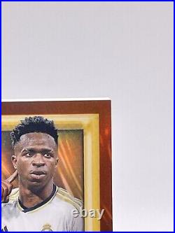2024 Topps UEFA Merlin Vini Jr Merlin's Match Ball Signature Orange /25 Madrid