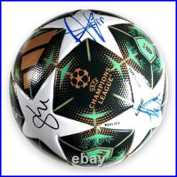 2025 Paris Saint-Germain FC Signed Soccer Ball Kimpembe Enrique Doue +3 JSA