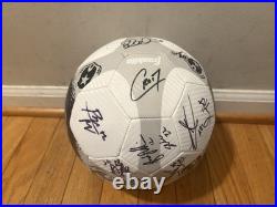 2025 Washington Spirit Team Signed Logo Soccer Ball Coa Trinity Rodman Bonus