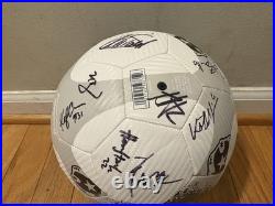 2025 Washington Spirit Team Signed Logo Soccer Ball Coa Trinity Rodman Bonus