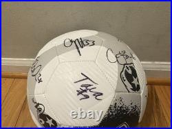 2025 Washington Spirit Team Signed Logo Soccer Ball Coa Trinity Rodman Bonus