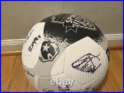 2025 Washington Spirit Team Signed Logo Soccer Ball Coa Trinity Rodman Bonus