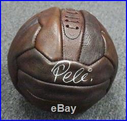 21408 Pele Signed Full Size Vintage Style Soccer Ball Autograph PSA/DNA COA HOF