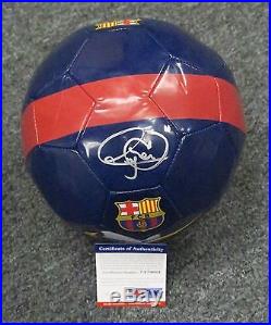 31649 Neymar Signed Full Size NIKE Barcelona Soccer Ball Autograph PSA/DNA COA