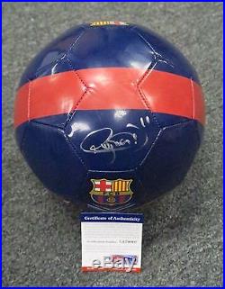 31651 Neymar Signed Full Size NIKE Barcelona Soccer Ball Autograph PSA/DNA COA