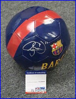 31652 Neymar Signed Full Size NIKE Barcelona Soccer Ball Autograph PSA/DNA COA