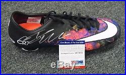 31653 Cristiano Ronaldo Signed Pink Black Soccer Cleat AUTO Sz 11.5 PSA/DNA COA