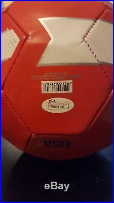 ABBY WAMBACH AUTOGRAPHED SIGNED TEAM USA SOCCER BALL withJSA COA