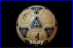 ADIDAS SOCCER MATCH BALL FOOTBALL FIFA WORLD CUP 90 ETRUSCO PRIMO signed Germany