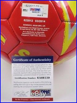 ANDRES INIESTA Hand Signed Sondico SPAIN Soccer Ball + PSA DNA COA BUY GENUINE