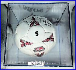 AUTHENTIC AUTOGRAPHED MIA HAMM USA SOCCER? BALL WithCASE MITRE WOMEN'S AUTO RARE