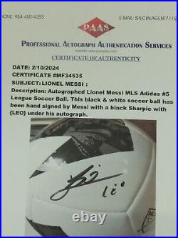 AUTHENTIC Hand Signed Autographed Lionel Messi Soccer Ball with Full Letter C. O. A