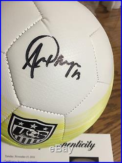 Autographed Alex Morgan Authentic Yellow Nike Soccer Ball Psa Full Letter Signed