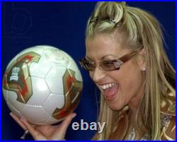 Adidas Fevernova 2002 FIFA World Cup Official Match Ball Signed by Anastacia Adidas Fevernova 2002 FIFA World Cup Official Match Ball Signed by Anastacia