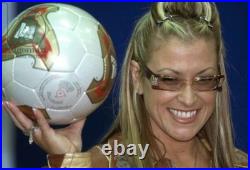 Adidas Fevernova 2002 FIFA World Cup Official Match Ball Signed by Anastacia Adidas Fevernova 2002 FIFA World Cup Official Match Ball Signed by Anastacia