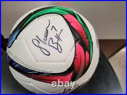 Adidas Soccer Ball Signed by 9 USA Women's Soccer Players- Carli Lloyd. (JSA)