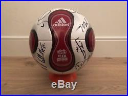 Adidas Teamgeist 2006 Red Autographed Official Match Ball OMB Footgolf