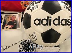 Adidas Telstar World Cup 1974 Matchball Signed Beckenbauer/muller Germany New