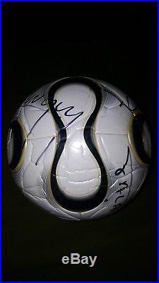 Adidas White Teamgeist Official Match Ball Autographed