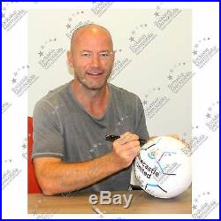 Alan Shearer Signed Newcastle Football Autographed Soccer Ball In Display Case